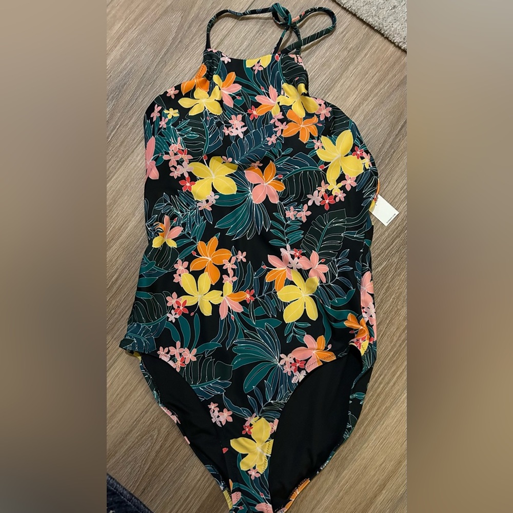 Women’s one piece halter swimsuit